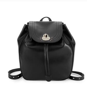 Longchamp Black Leather Backpack